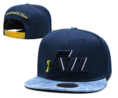 NBA Utah Jazz Snapbacks Hat BlueBlack - thehatslover