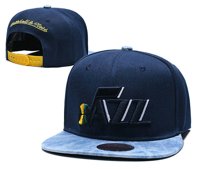NBA Utah Jazz Snapbacks Hat BlueBlack - thehatslover