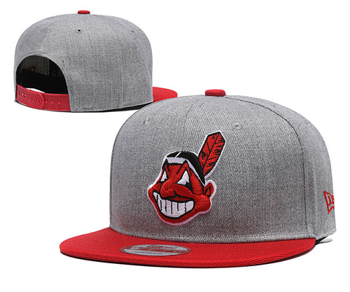 Cleveland Indians MLB Snapbacks Baseball Hat Grey - thehatslover