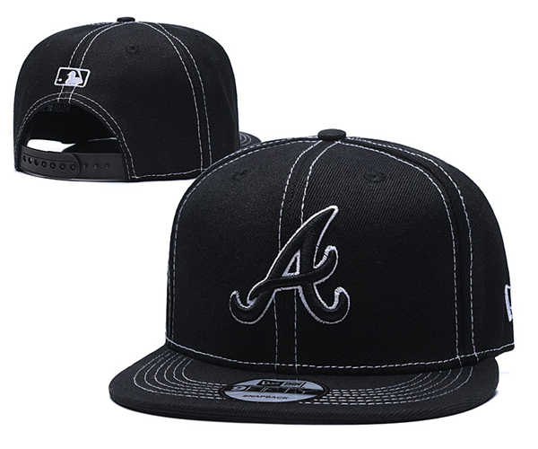 Atlanta Braves MLB Snapbacks Baseball Hat Black