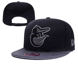 Baltimore Orioles MLB Snapbacks Baseball Hat Black Silver
