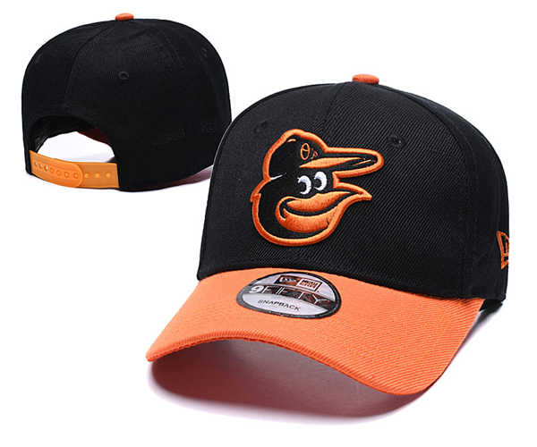 Baltimore Orioles MLB Snapbacks Baseball Hat Cap Black Orange