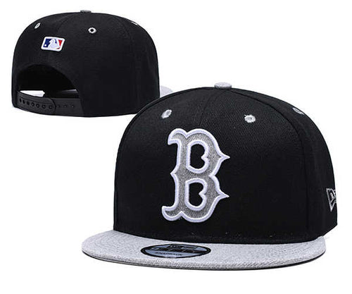 Boston Red Sox MLB Snapbacks Baseball Hat B White Black