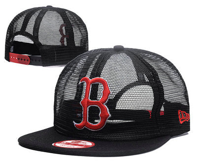 Boston Red Sox MLB Snapbacks Baseball Hat Black Net