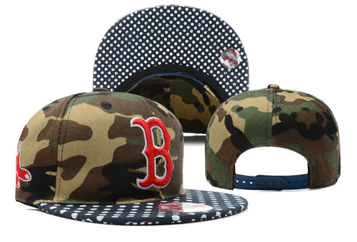 Boston Red Sox MLB Snapbacks Baseball Hat Comoflouge Red B