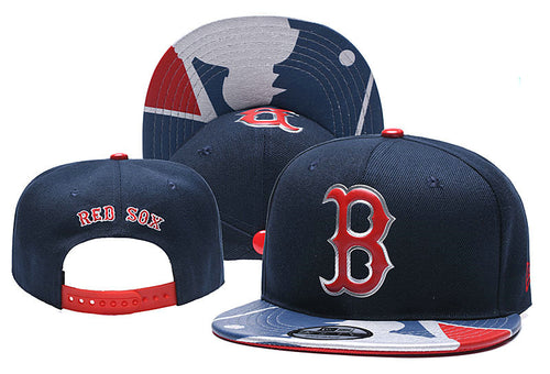 Boston Red Sox MLB Snapbacks Baseball Hat Dark Blue B Red