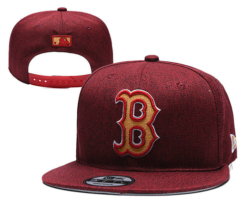 Boston Red Sox MLB Snapbacks Baseball Hat Maroon Orange