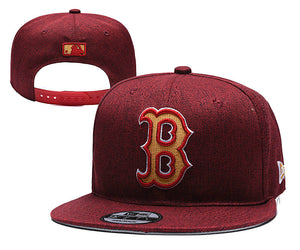 Boston Red Sox MLB Snapbacks Baseball Hat Maroon Orange