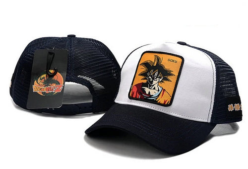 Dragon Ballz Goku Snapbacks Hat Black White - thehatslover