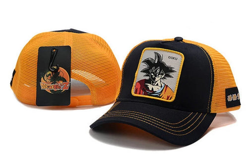 Dragon Ballz Goku Snapbacks Hat Black Yellow - thehatslover