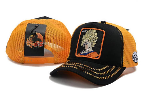 Dragon Ballz Goku Snapbacks Hat Yellow - thehatslover