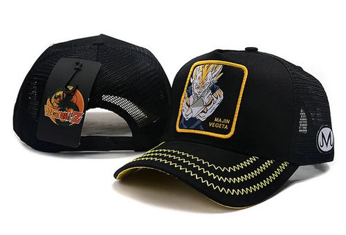 Dragon Ballz Majin Vegeta Snapbacks Hat Black - thehatslover