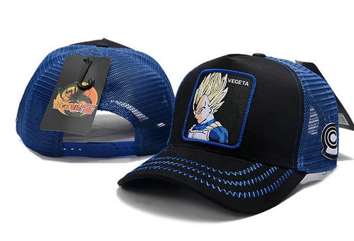 Dragon Ballz Vegeta Snapbacks Hat Blue - thehatslover