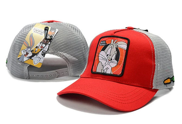 Looney Tunes Bugs Bunny Snapbacks Hat Red - thehatslover