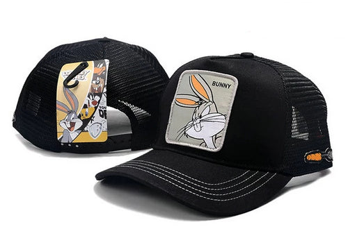 Looney Tunes Bunny Snapbacks Hat Black - thehatslover