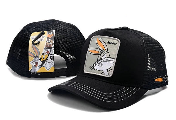 Looney Tunes Bunny Snapbacks Hat Black - thehatslover