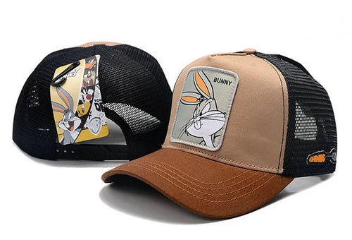 Looney Tunes Bunny Snapbacks Hat Brown - thehatslover