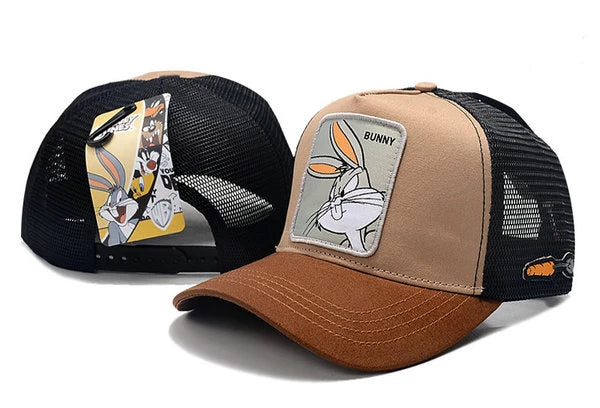 Looney Tunes Bunny Snapbacks Hat Brown - thehatslover
