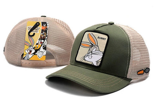 Looney Tunes Bunny Snapbacks Hat Green - thehatslover