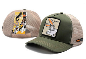 Looney Tunes Bunny Snapbacks Hat Green - thehatslover