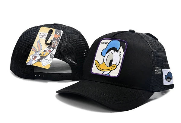 Looney Tunes Donald Snapbacks Hat Black - thehatslover