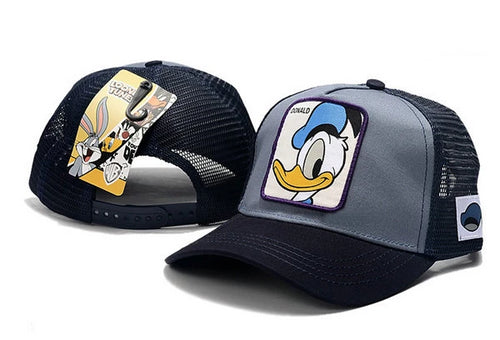 Looney Tunes Donald Snapbacks Hat Black Grey - thehatslover