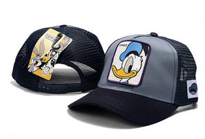 Looney Tunes Donald Snapbacks Hat Black Grey - thehatslover