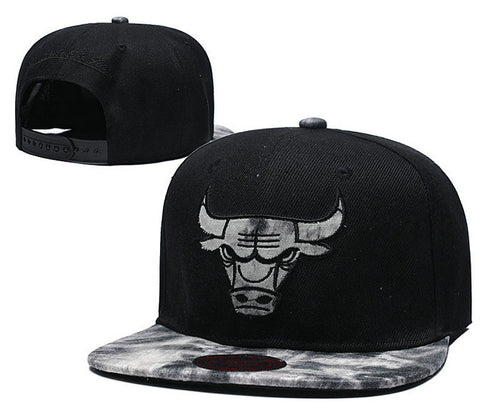 NBA Chicago Black Snapbacks Hat Black - thehatslover