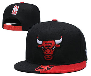 NBA Chicago Bulls Snapbacks Hat Red Black - thehatslover