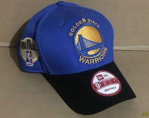 NBA Golden State Warriors Snapbacks Hat Black Blue - thehatslover