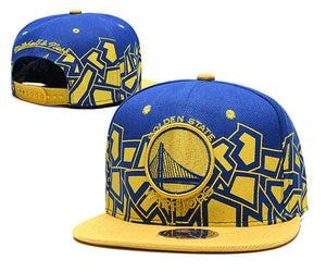 NBA Golden State Warriors Snapbacks Hat Blue Yellow - thehatslover
