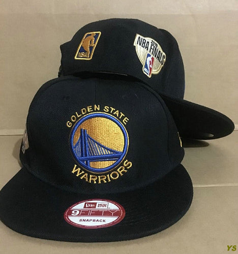 NBA Golden State Warriors Snapbacks Hat Dark Black - thehatslover