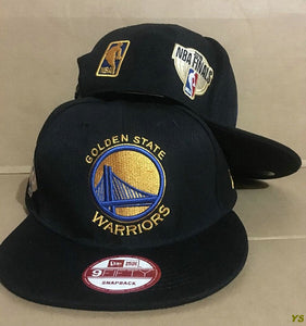 NBA Golden State Warriors Snapbacks Hat Dark Black - thehatslover
