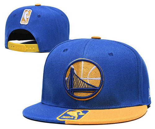 NBA Golden State Warriors Snapbacks Hat Yellow Blue - thehatslover