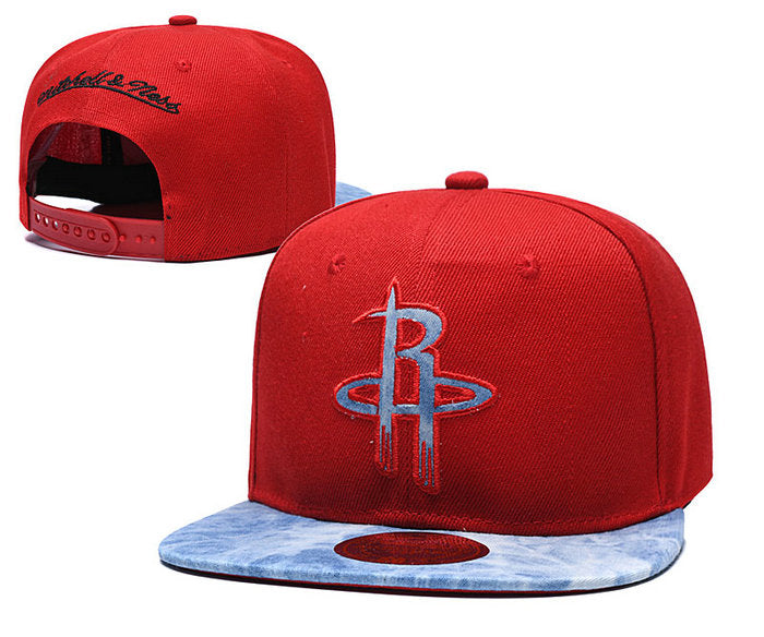 NBA Houston Rockets Snapbacks Hat Red Grey - thehatslover