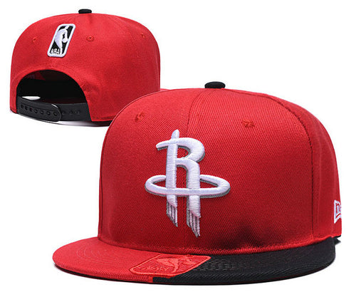 NBA Houston Rockets Snapbacks Hat White Red - thehatslover