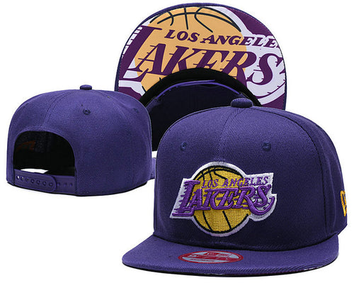NBA Los Angeles Lakers Snapbacks Hat Dark Purple - thehatslover