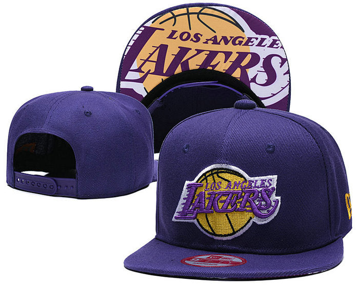 NBA Los Angeles Lakers Snapbacks Hat Dark Purple - thehatslover