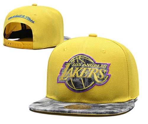 NBA Los Angeles Lakers Snapbacks Hat Dark Yellow - thehatslover