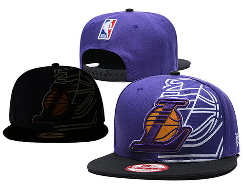 NBA Los Angeles Lakers Snapbacks Hat Purple - thehatslover