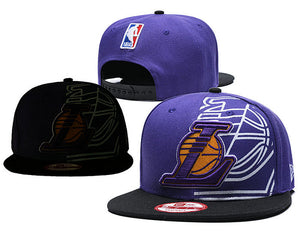 NBA Los Angeles Lakers Snapbacks Hat Purple - thehatslover