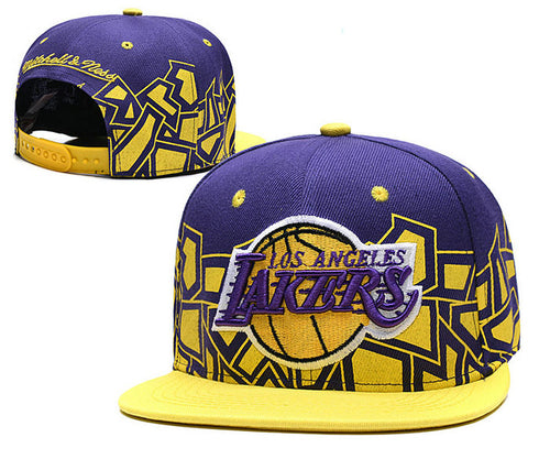 NBA Los Angeles Lakers Snapbacks Hat Purple Yellow - thehatslover