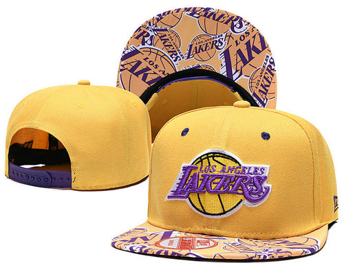 NBA Los Angeles Lakers Snapbacks Hat Yellow - thehatslover