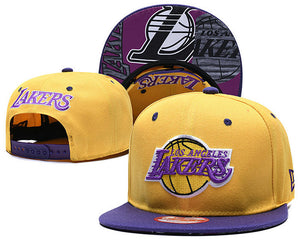 NBA Los Angeles Lakers Snapbacks Hat Yellow Purple - thehatslover
