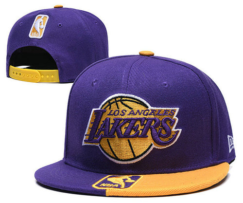 NBA Los Angeles Snapbacks Hat Yellow Purple - thehatslover