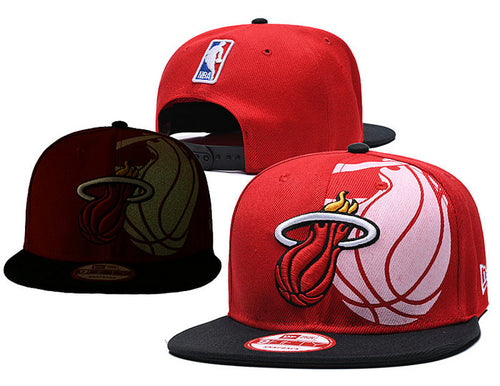 NBA Miami Heat Snapbacks Hat Red - thehatslover