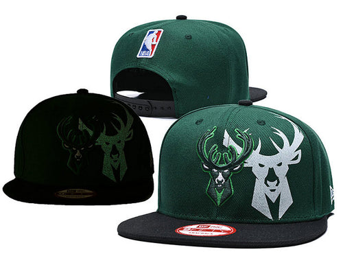 NBA Milwaukee Bucks Snapbacks Hat Green - thehatslover