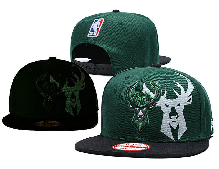 NBA Milwaukee Bucks Snapbacks Hat Green - thehatslover