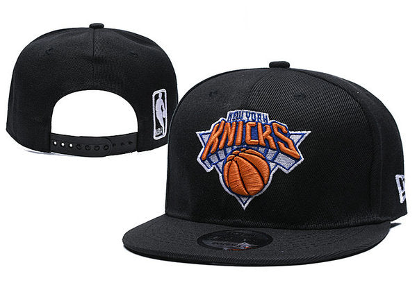NBA New York Knicks Snapbacks Hat Black Orange - thehatslover