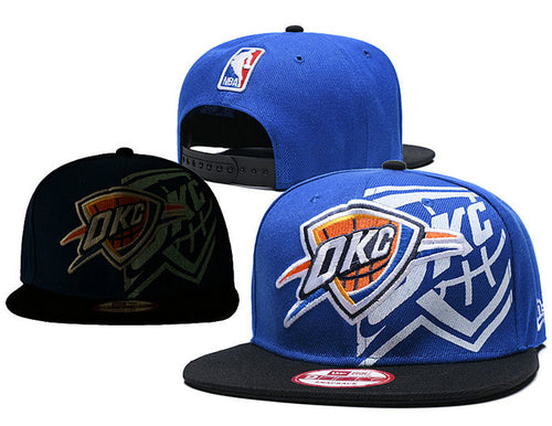 NBA Oklahoma City Thunder Snapbacks Hat Blue - thehatslover